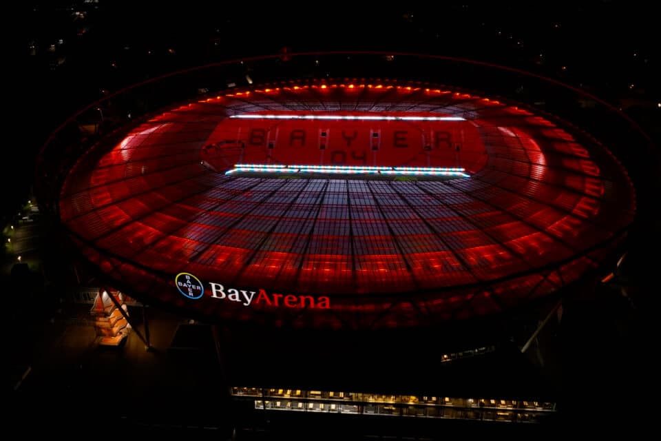 Tipptasemel FLOODLIGHT ARENA valgustuslahendus on ka Saksamaal Leverkusenis asuval jalgpallistaadionil.