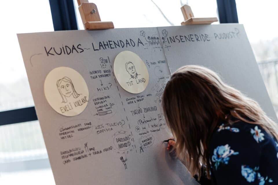 Inseneripuudusele otsisid eelmisel kevadel Inseneriakadeemia korraldatud teemaüritusel lahendusi Võrumaa Haridus- ja Tehnoloogiakeskuse direktor Eveli Kuklane ja Tallinna Tehnikaülikooli rektor Tiit Land. Samas vestlusringis osalesid ka teadlane Tarmo Soomere ning Eesti Teadushuvihariduse Liidu juht Heilo Altin.