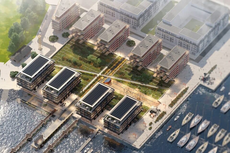 Lennusadama 7 ja 9 kinnistute hoonete visuaal.