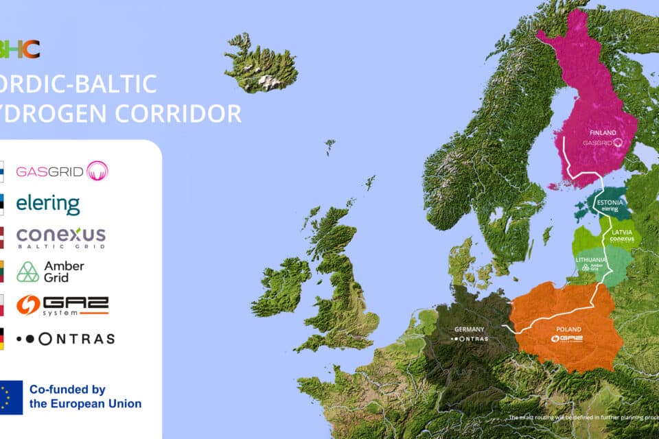 Põhjamaade-Balti vesinikukoridor (Nordic–Baltic Hydrogen Corridor) kulgeb läbi kuue riigi.