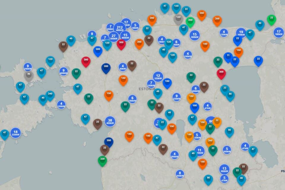 Kiirelt valminud laadimiskaart osutus parimaks, kogudes reaalajas info üle Eesti kõigi laadimisjaamade kohta.