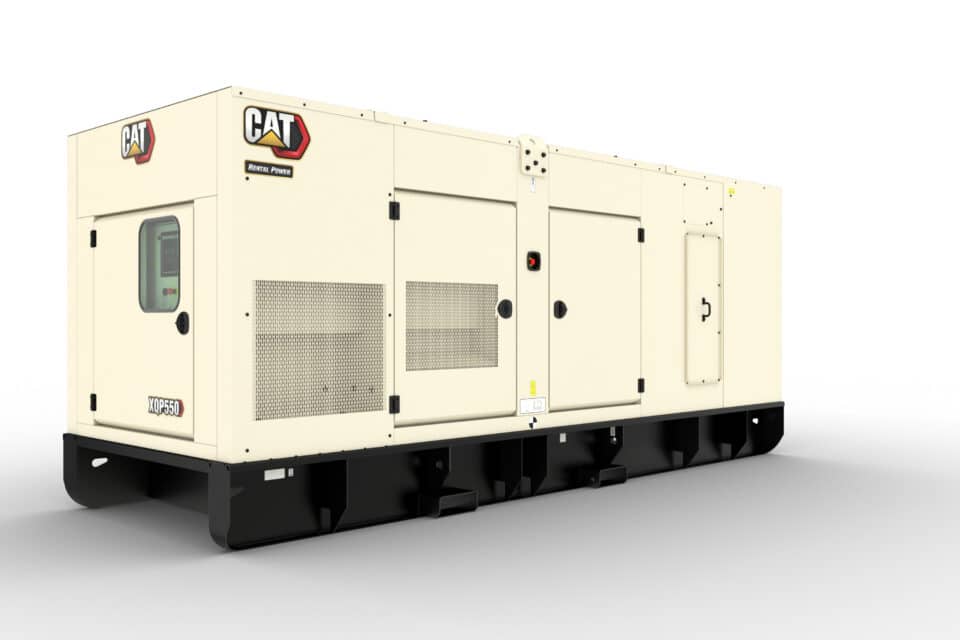 Mobiilne Caterpillari konteinergeneraator ehitusplatsil: hea lahendus suurtele projektidele ja ajutiseks toiteks.