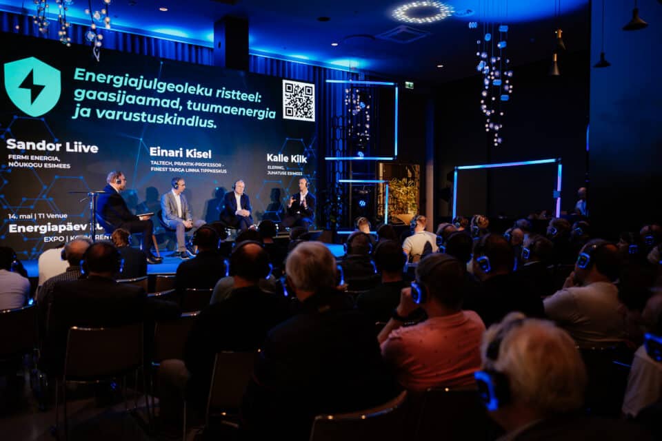 Traditsioonilises Energiapäeva paneeldiskussioonis osalesid seekord Fermi Energia nõukogu esimees Sandor Liive, TalTechi professor Einari Kisel ja Eleringi tegevjuht Kalle Kilk.