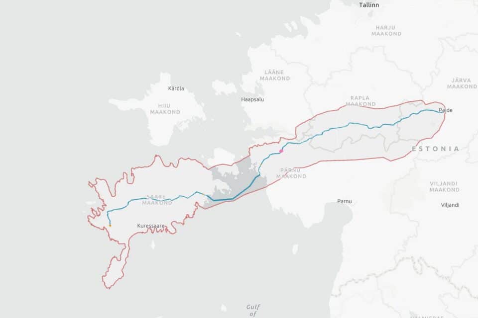 Eesti-Läti IV elektriliini ühendus Riigi Eriplaneeringu kaardil.